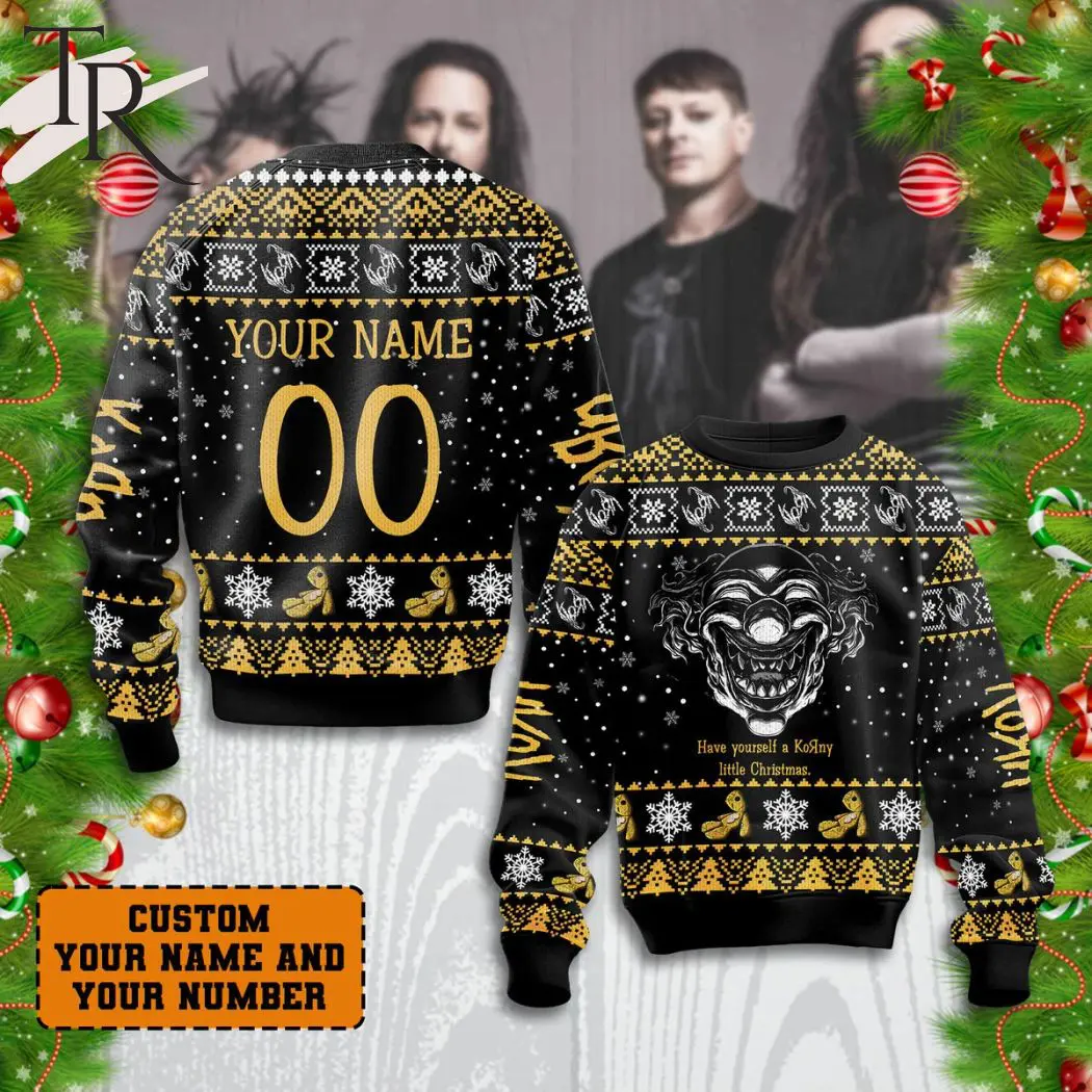 custom name have yourself korny little christmas ugly sweater 1 rebUN