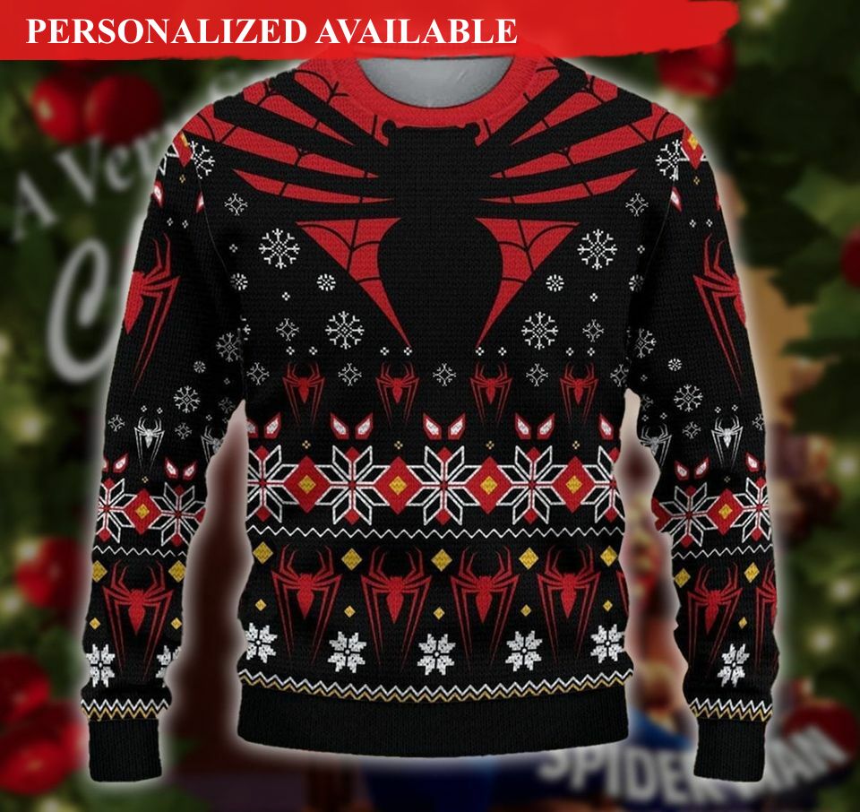 custom spiderman ugly christmas 2023 sweater spider ugly christmas sweater 5733