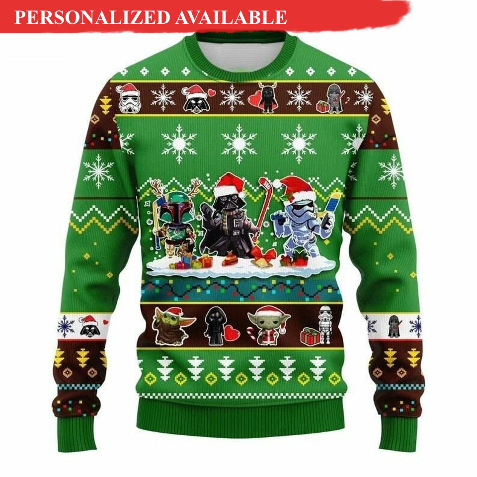 cute characters in winter theme 3d shirt us movie ugly christmas sweater 7344