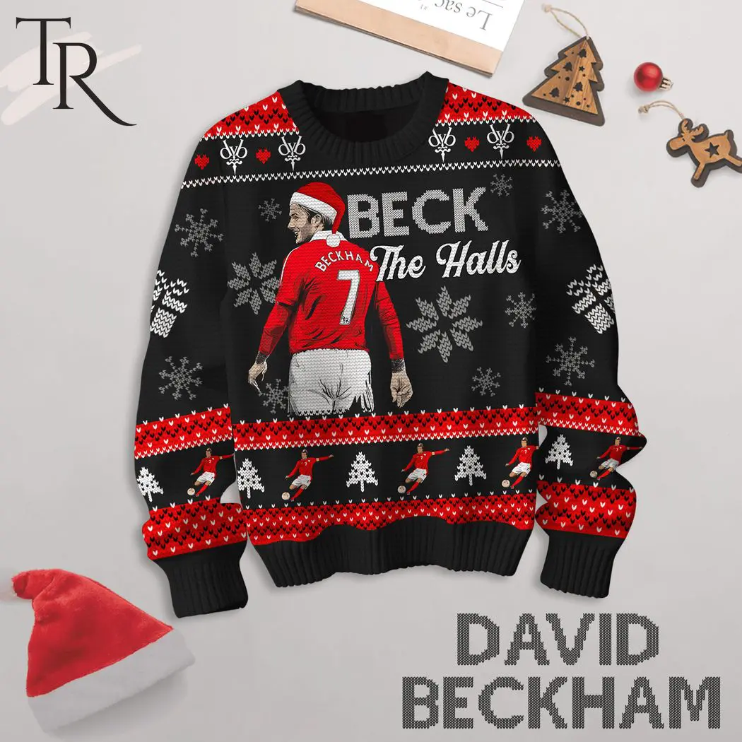 david backham beck the halls ugly sweater 1 XQGZC