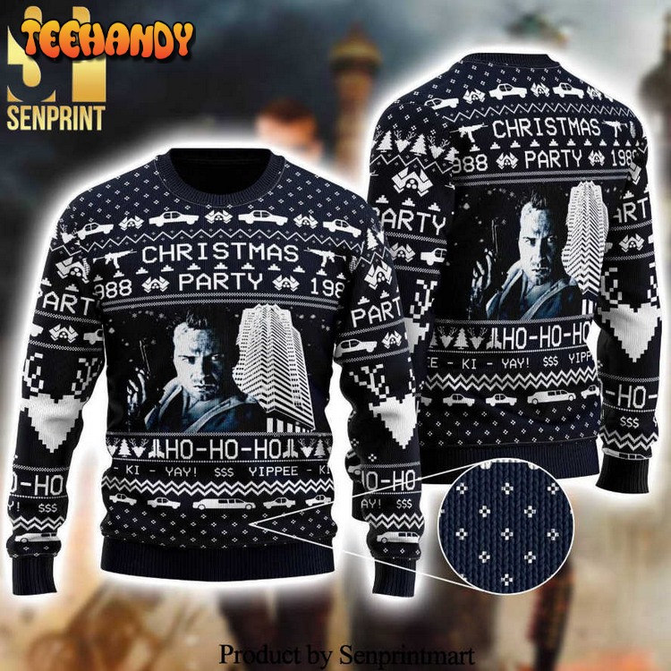 die hard christmas party ho ho ho knitted ugly xmas sweater xl9qo