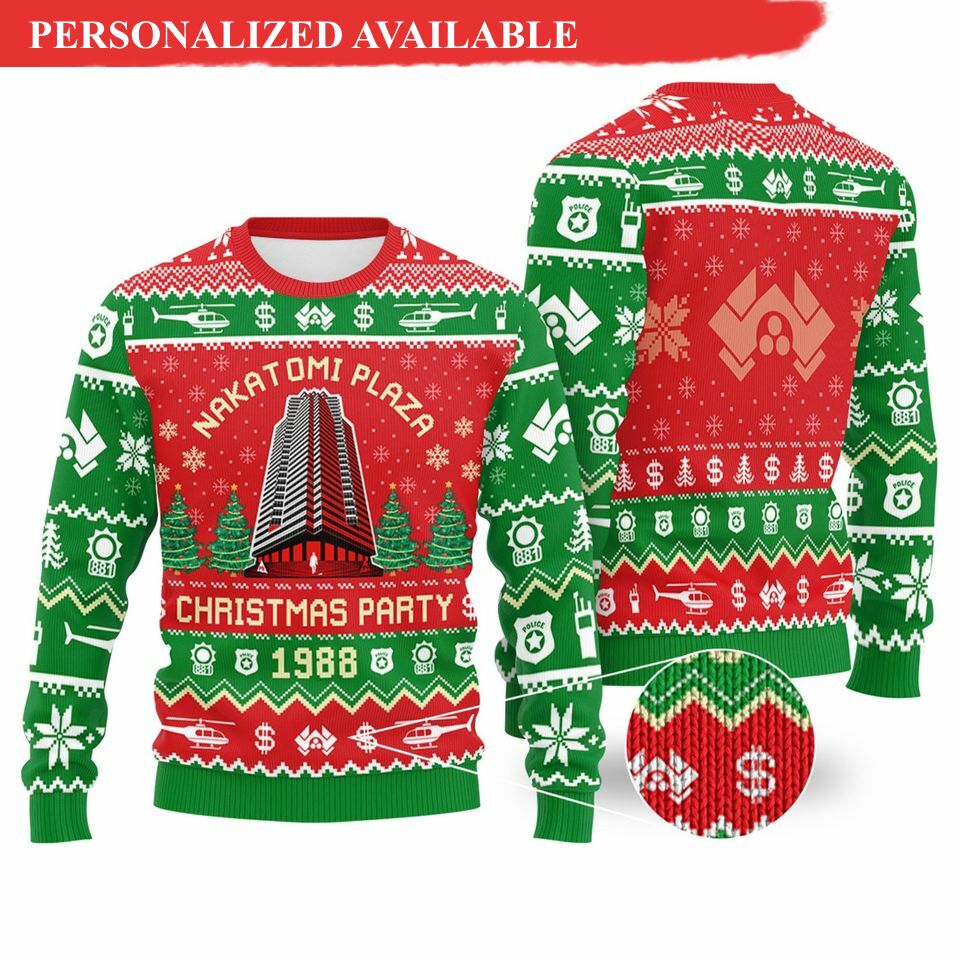 die hard ugly christmas sweater nakatomi plaza christmas sweatshirt 1721
