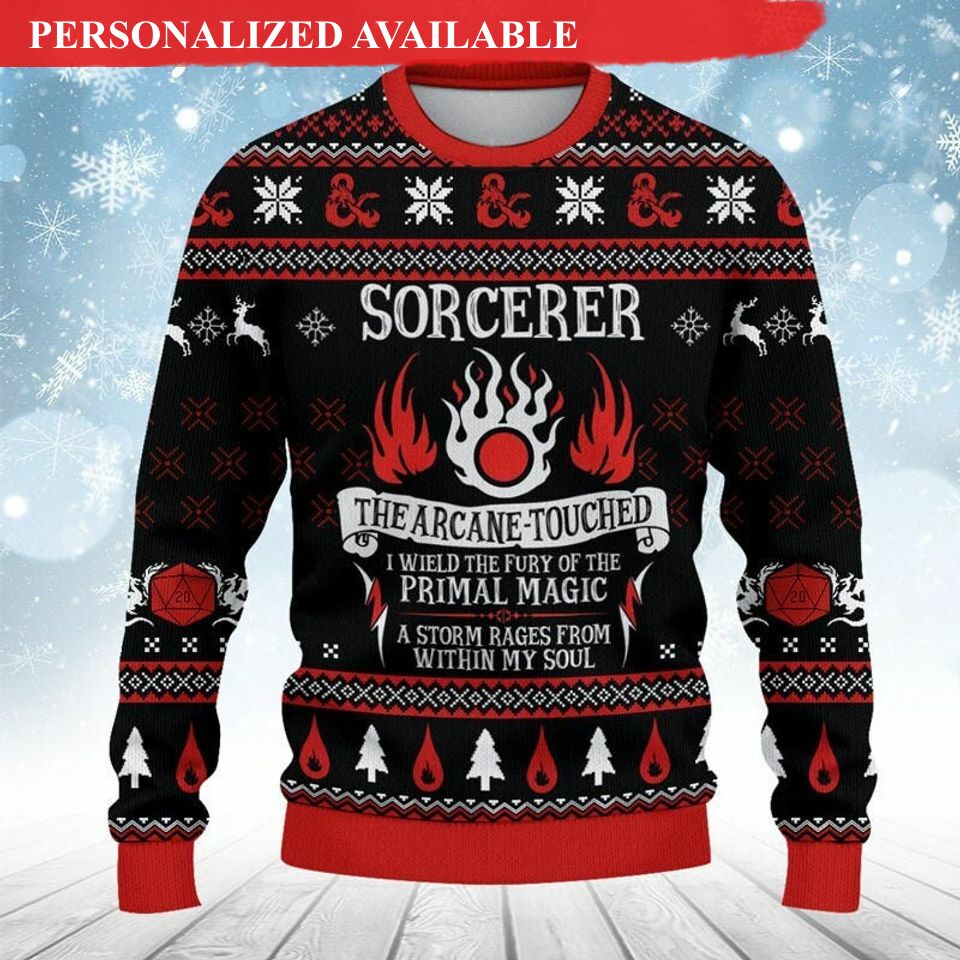 dnd classes sorcerer ugly 3d sweater 2884