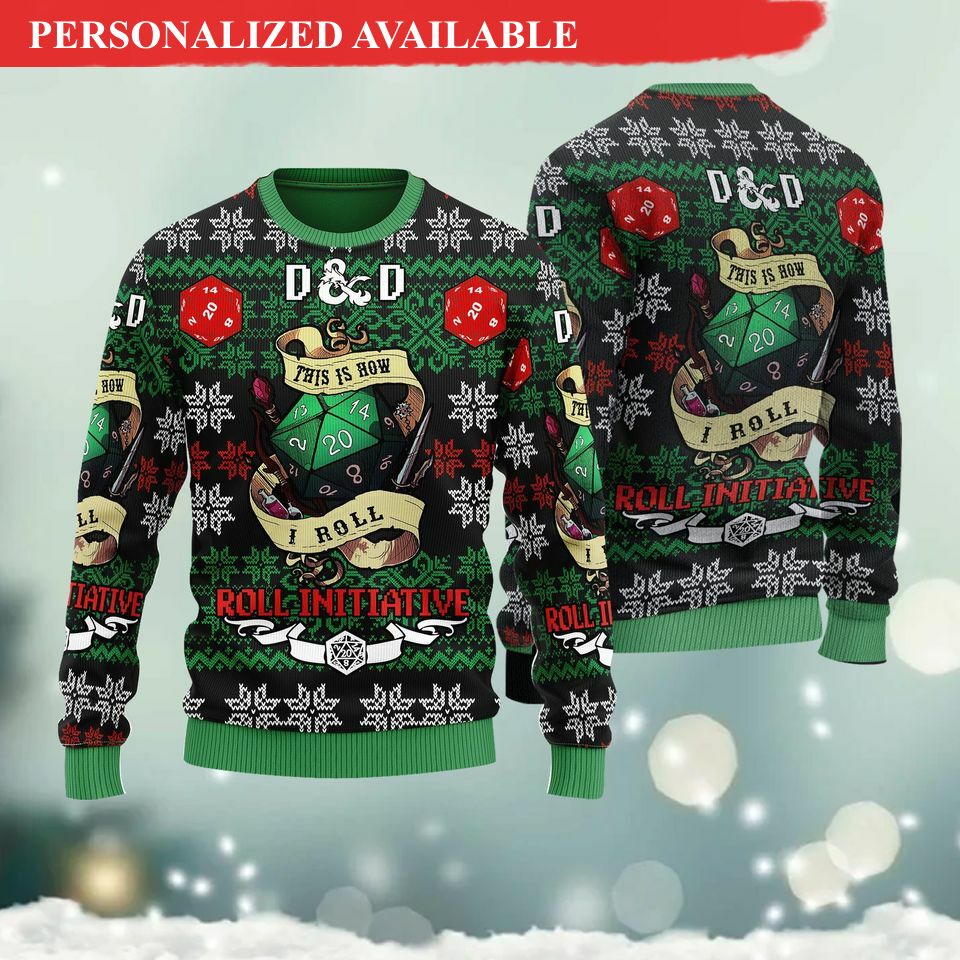 dungeons amp dragons this is how i rol ugly christmas sweater 5431