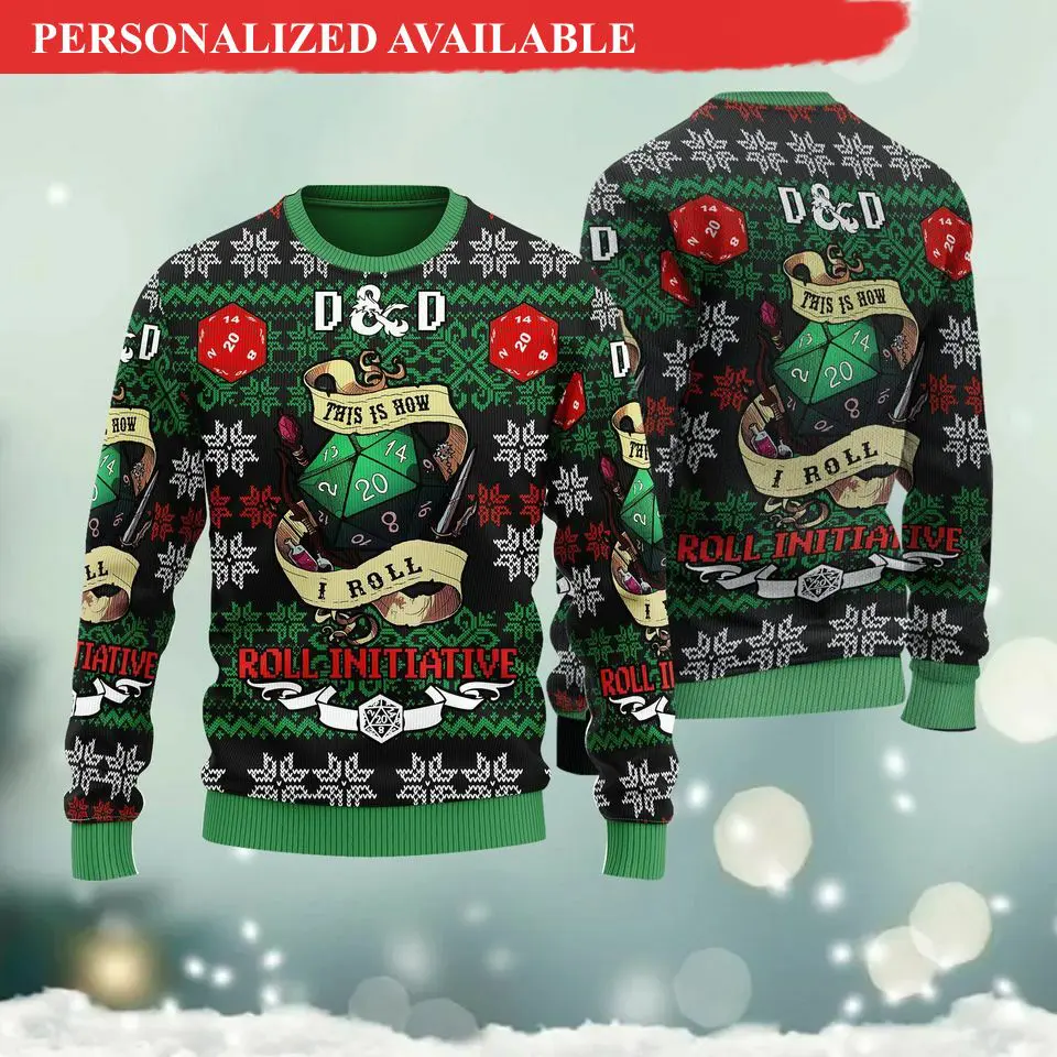 dungeons amp dragons this is how i rol ugly christmas sweater 5431