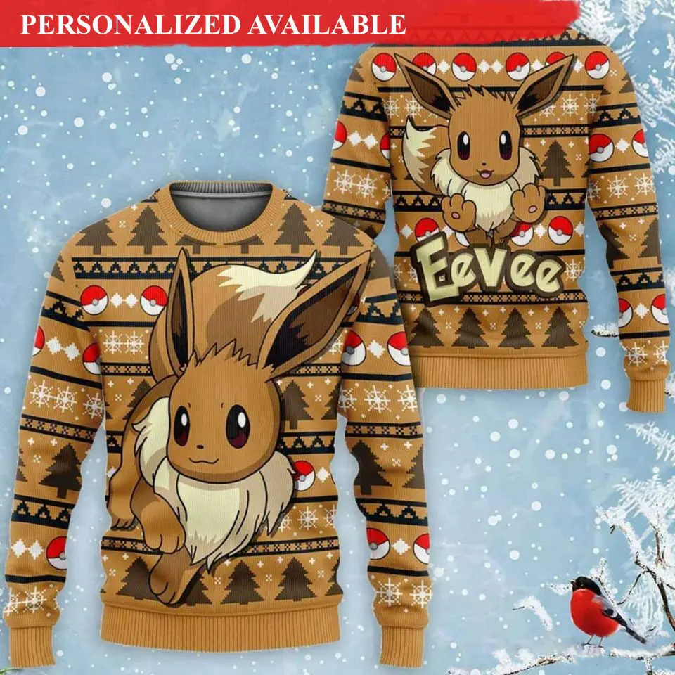 eevee ugly christmas sweater evolution of eevee christmas 7016