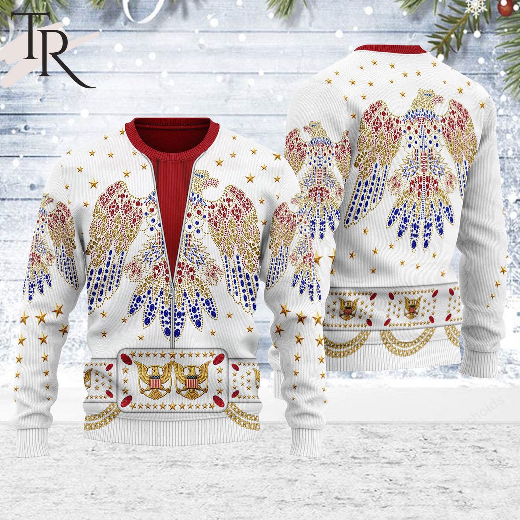 elvis presley costume cosplay ugly christmas sweater 1 QcivN