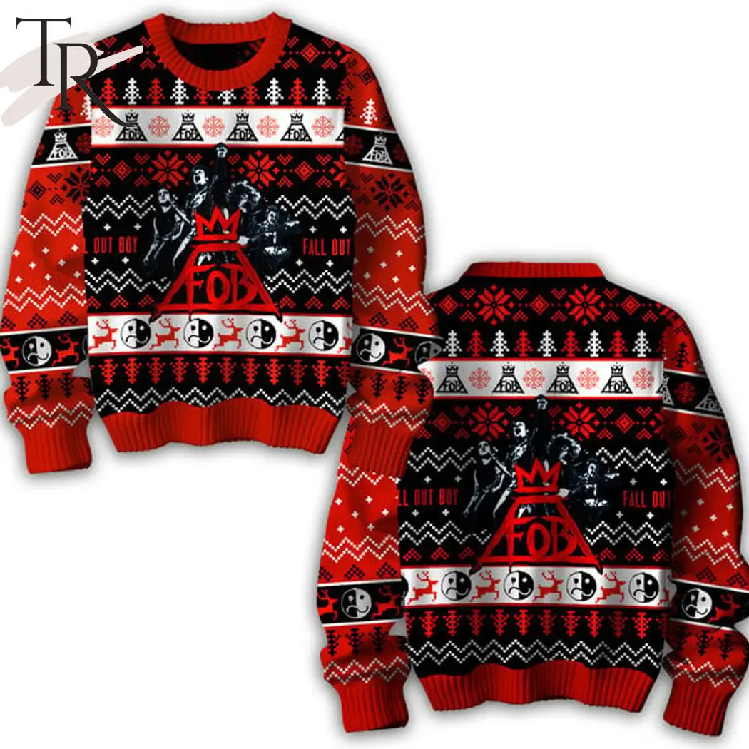 fall out boy fob ugly sweater 1 dxwxe