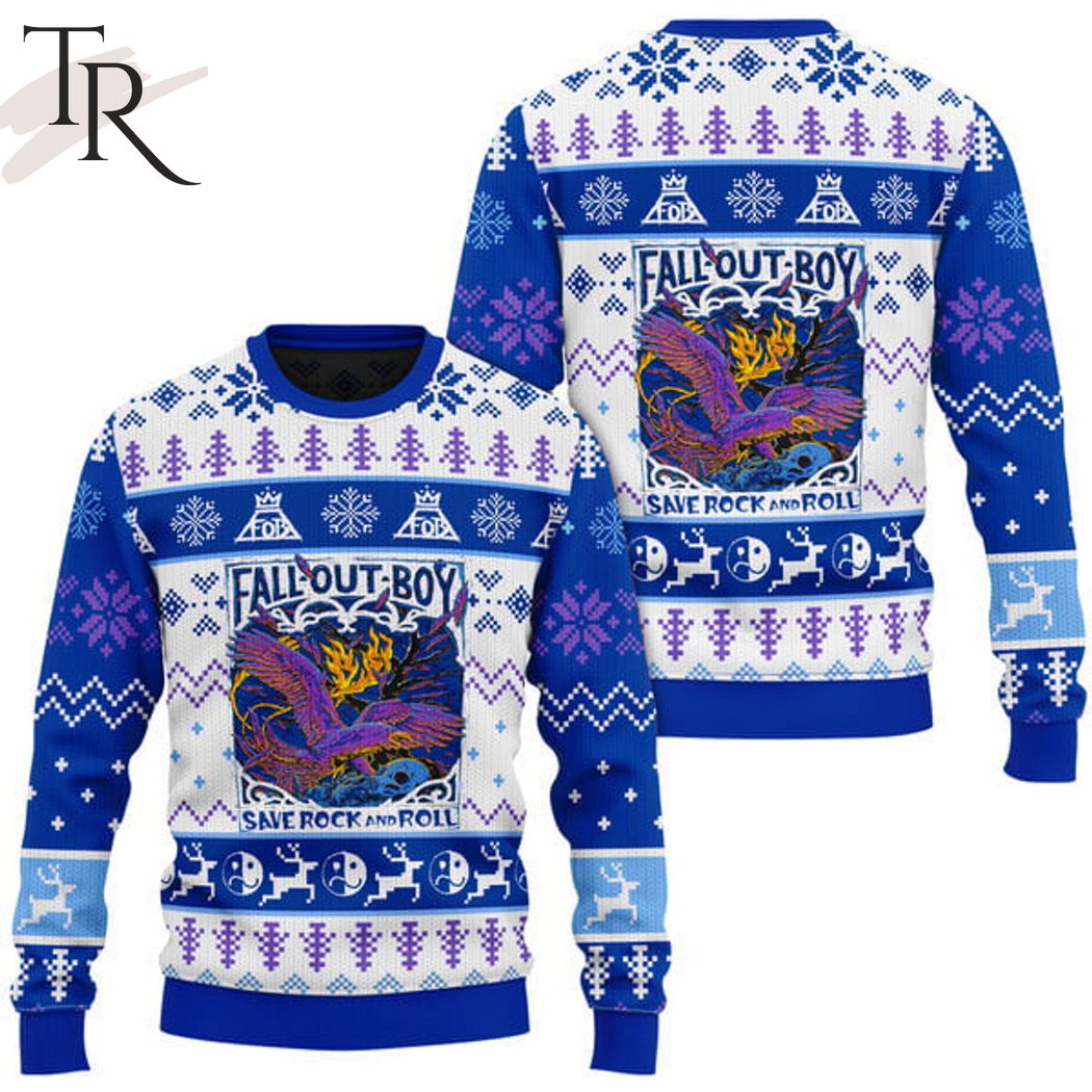 fall out boy save rock and roll ugly sweater 1 MV7k0