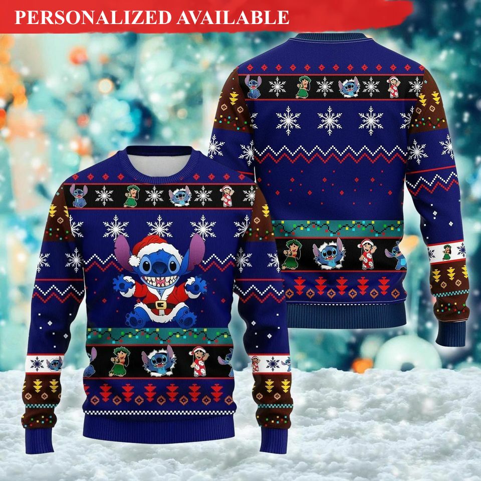 famous blue monster 3d shirt us cartoon movie ugly christmas sweater 1813