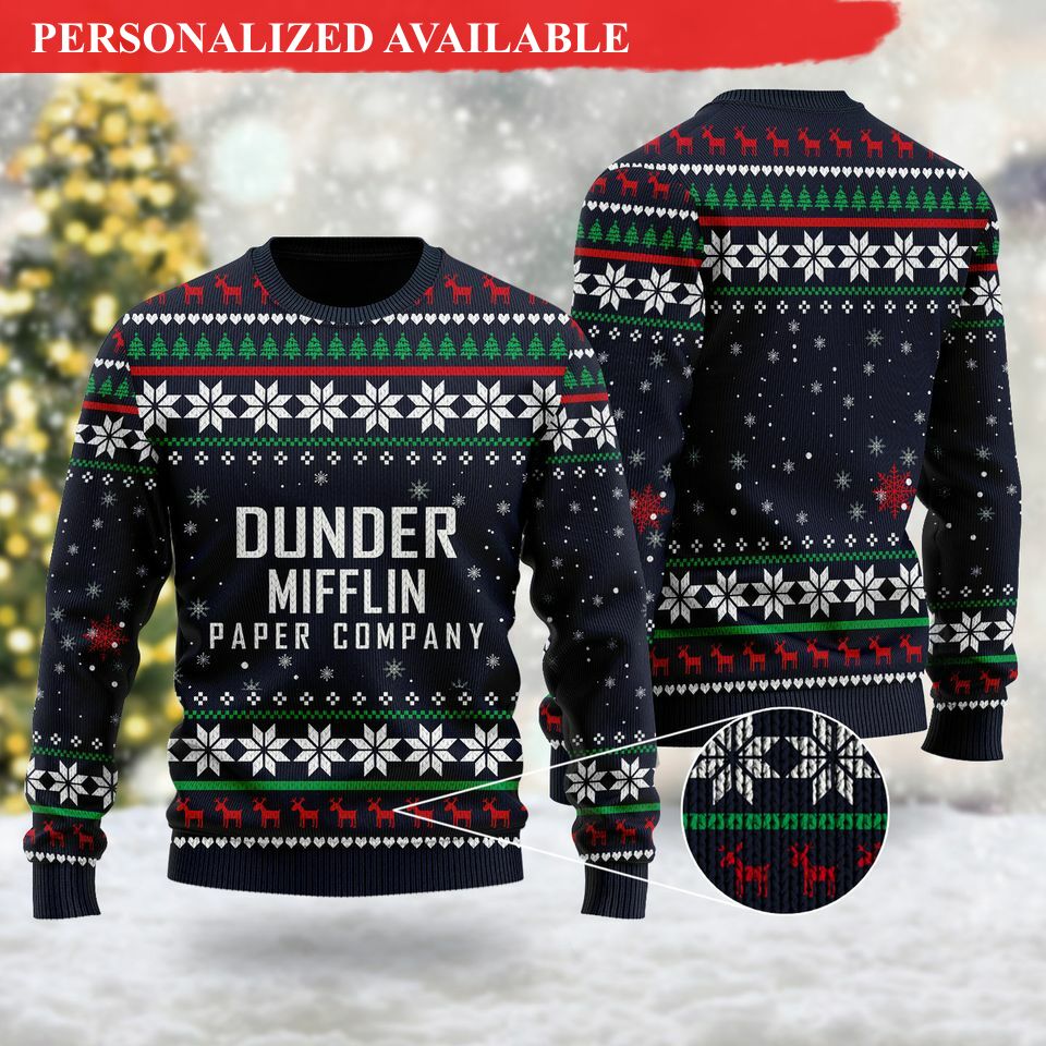 fictional company quotes 3d shirt tv series ugly christmas sweater 1066