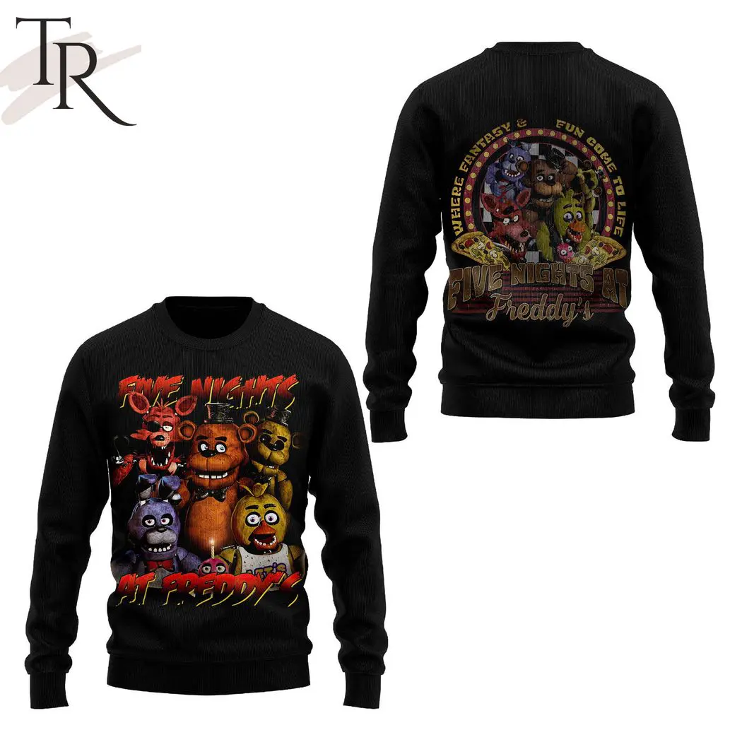 five nights at freedys where fantasy fun come to life ugly sweater 1 6H2Vn