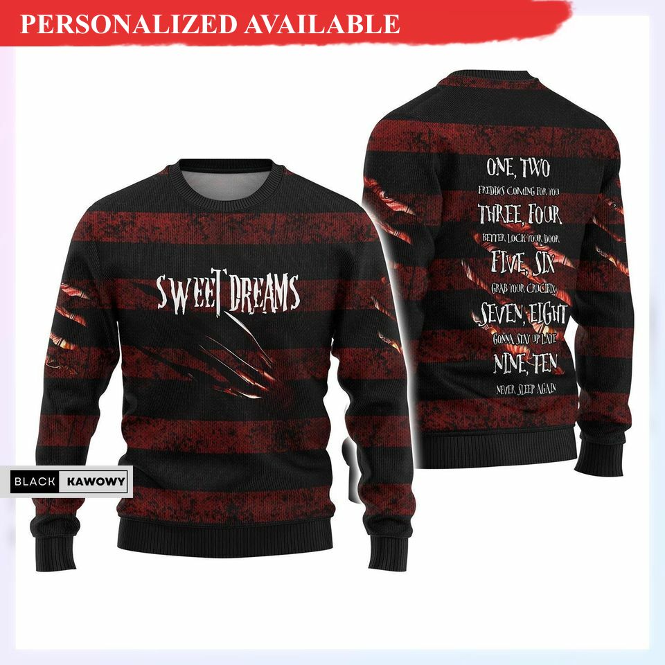 freddy krueger sweater horror movie sweater nightmare elm street 4873