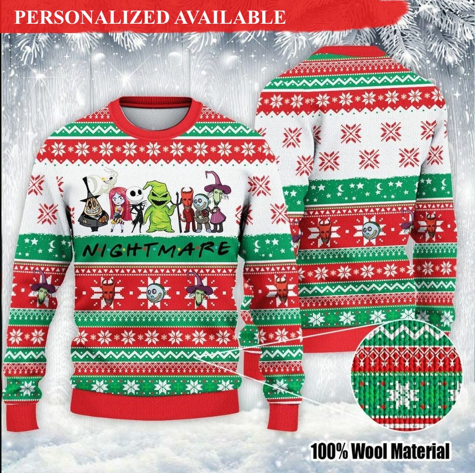 friends nightmare halloween 3d sweater 3379