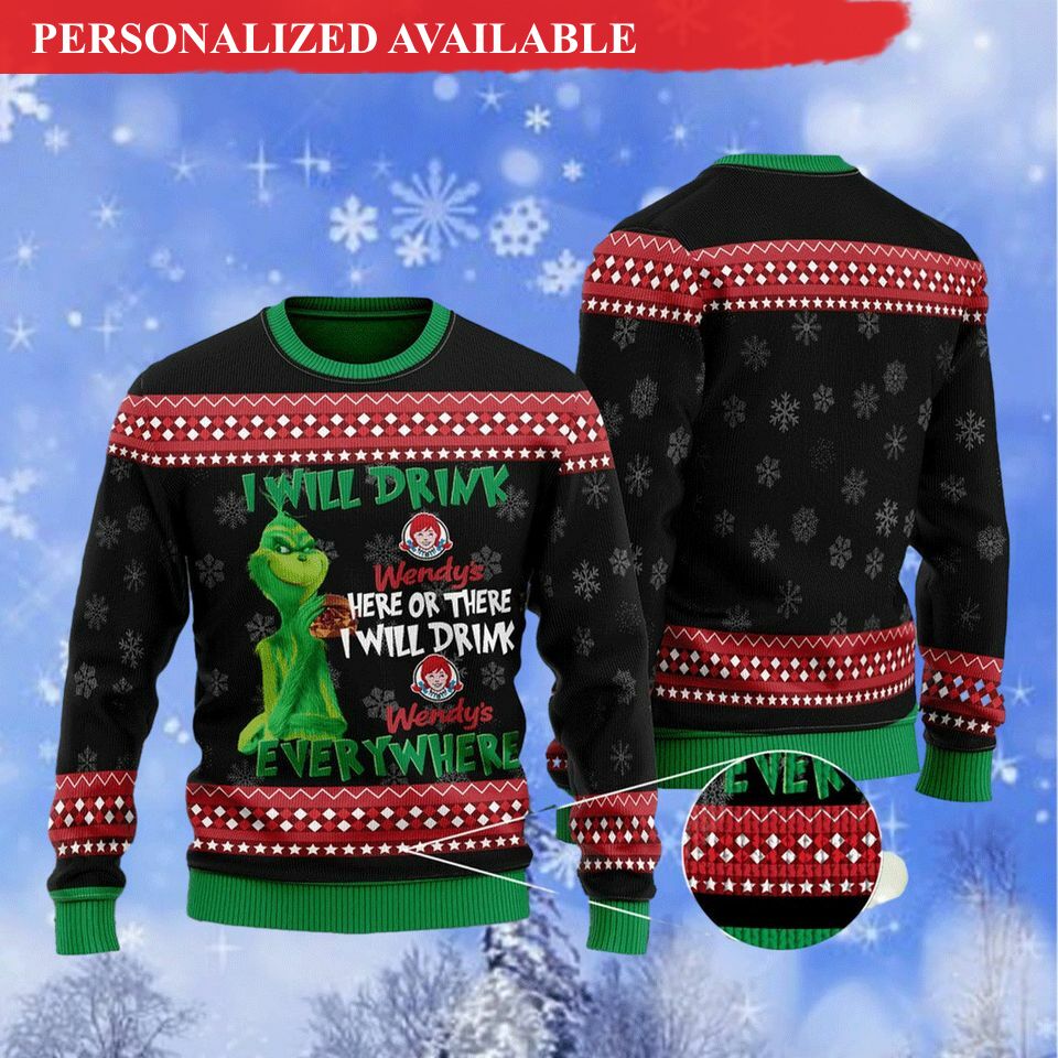 funny character ugly sweater christmas gift the funny character i will drink here or there ugly xmas sweater 3626
