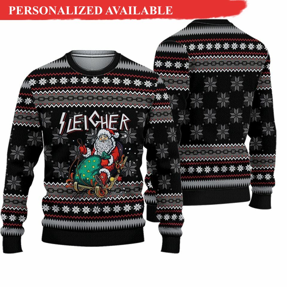 funny santa sleigher christmas ugly sweater hamm 039s beer 3d sweater 4473