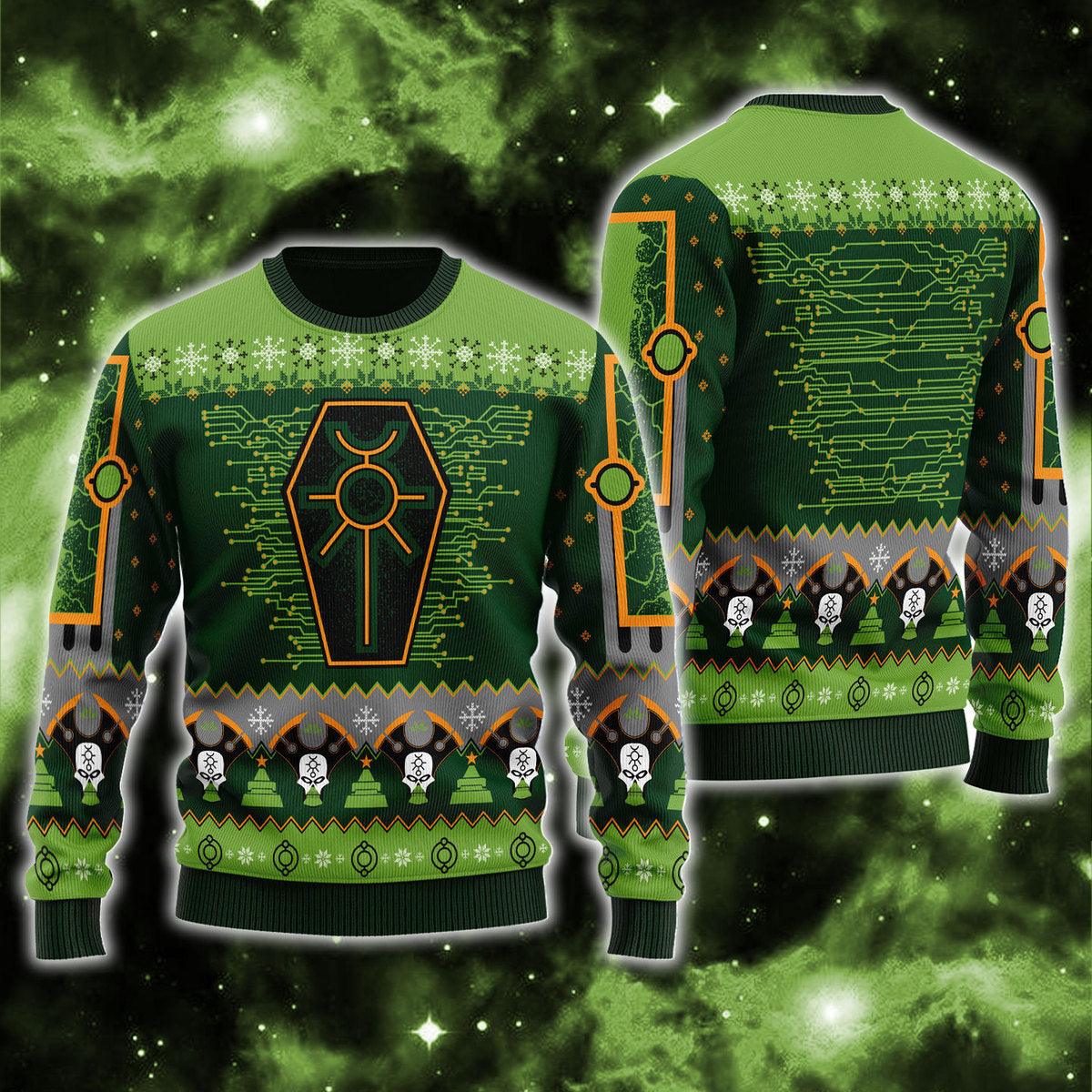 gearhomie nefarious necron iconic ugly christmas sweater gearhomie com 1