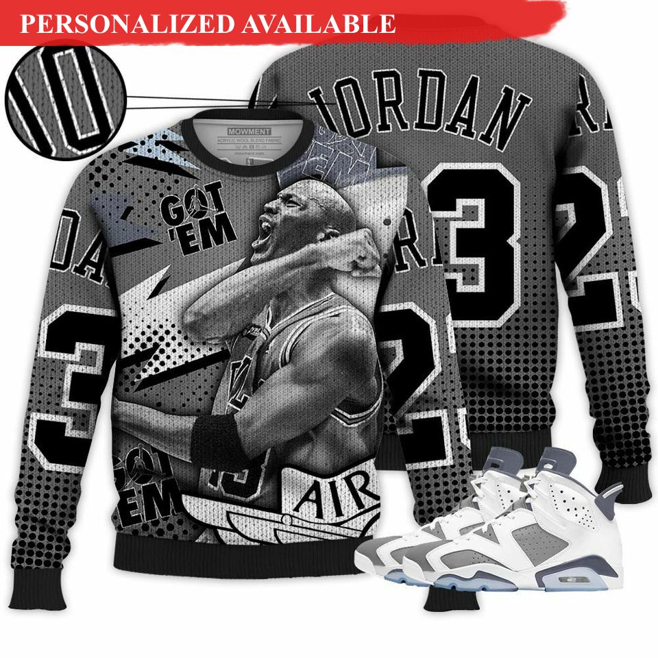 goat number 23 unisex sneaker shirt match retro cool grey 6s tee 7236
