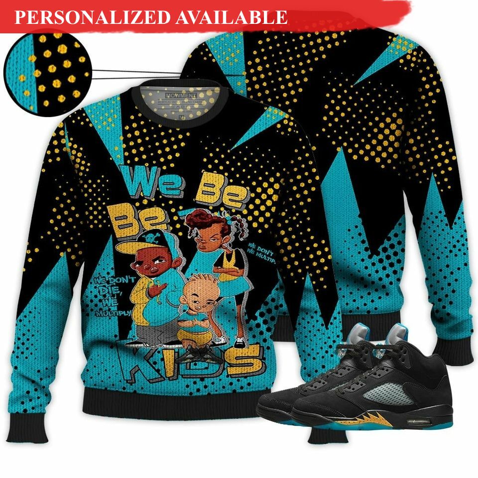 graffiti we bay bay kids 90s unisex sneaker shirt match 2023 retro aqua 5s 2757