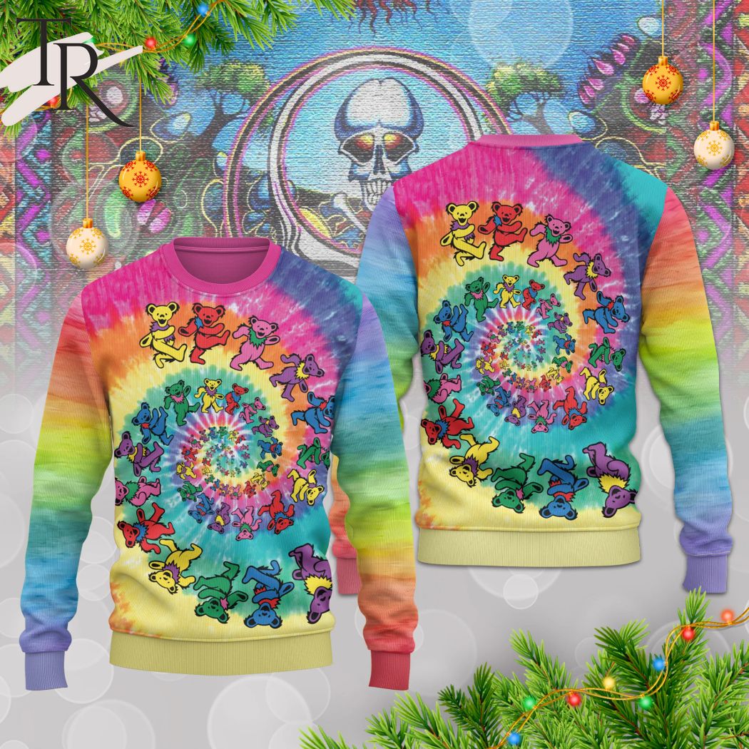 grateful dead tie dye sweater christmas 1 AVHMI