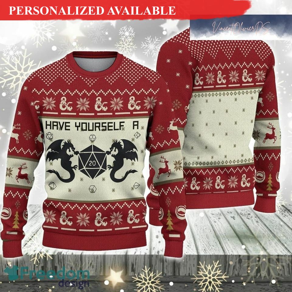 have yourself a dungeons and dragons christmas sweater 4341