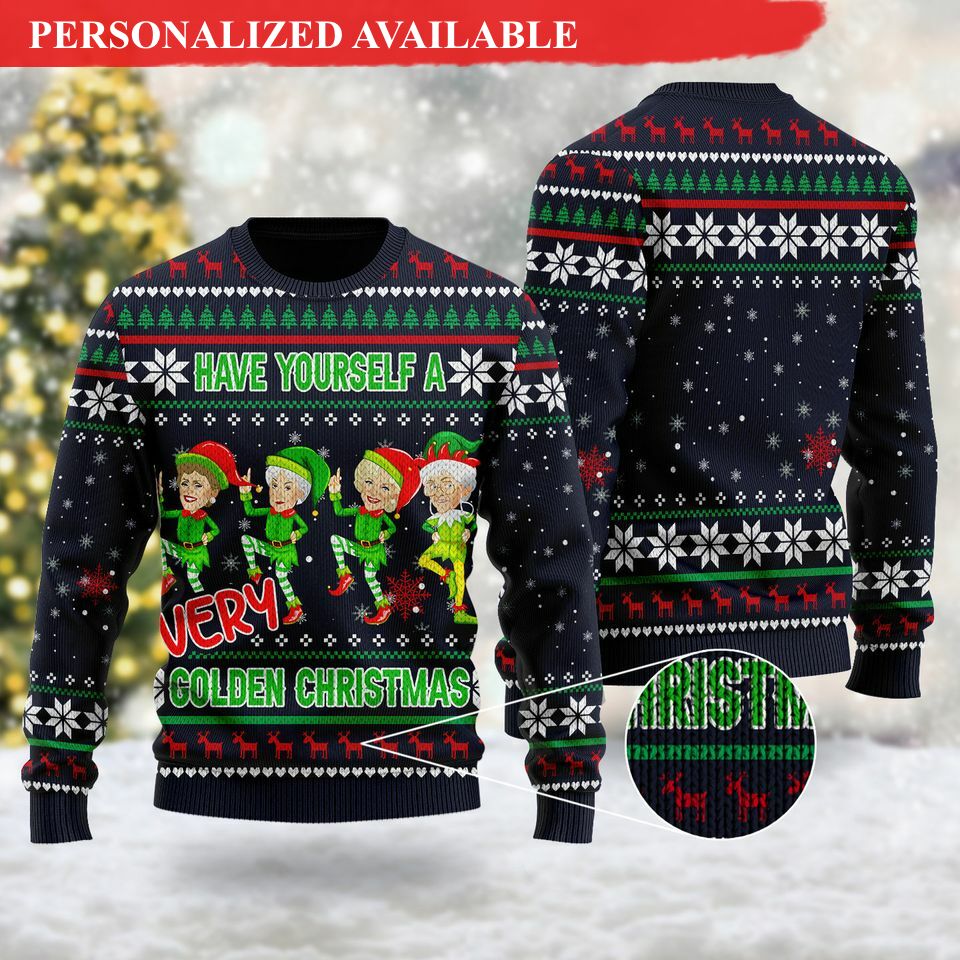 have yourself a very golden christmas 3d shirt funny movie ugly christmas sweater 3640