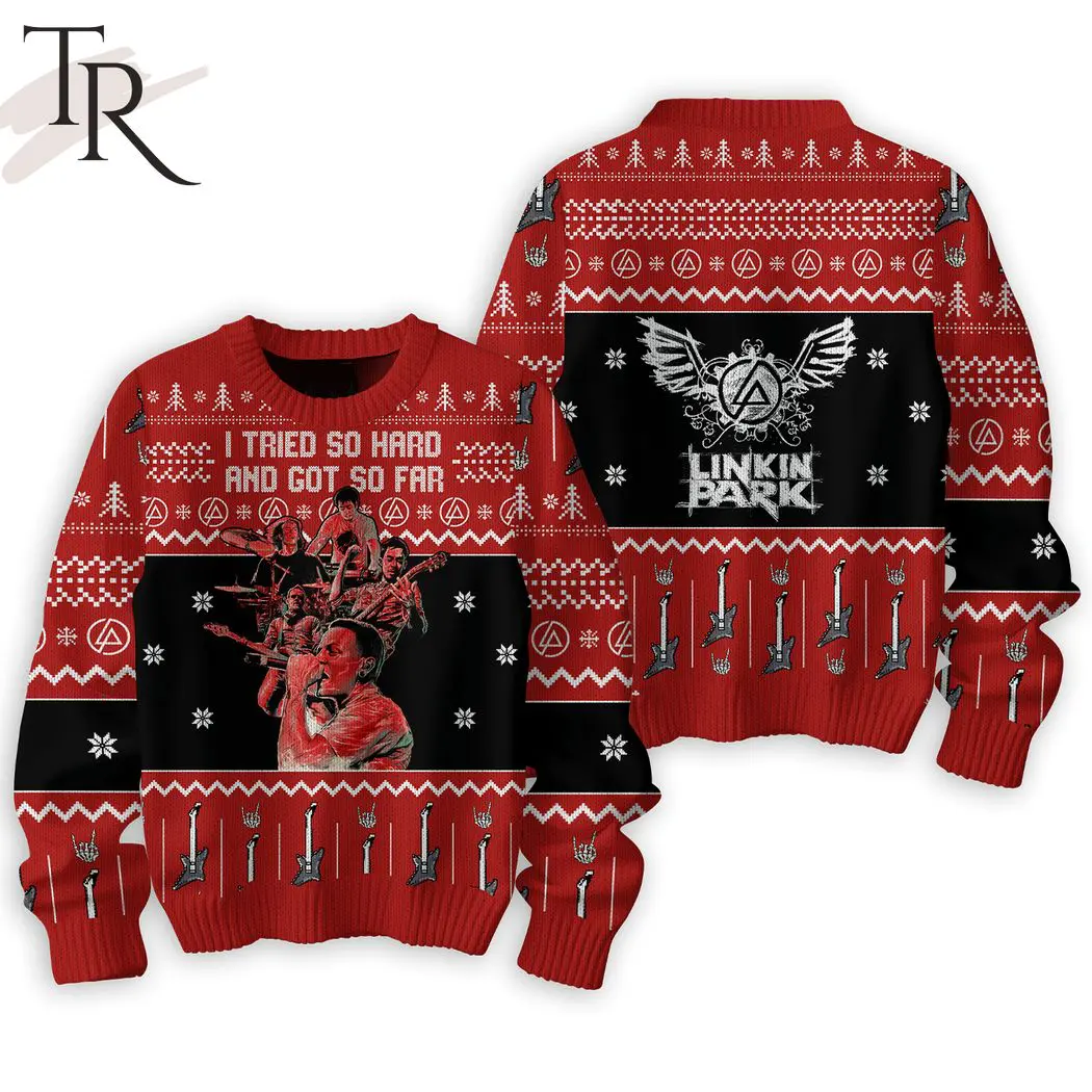 i tried so hard and got so far linkin park ugly sweater 1 pzGLz