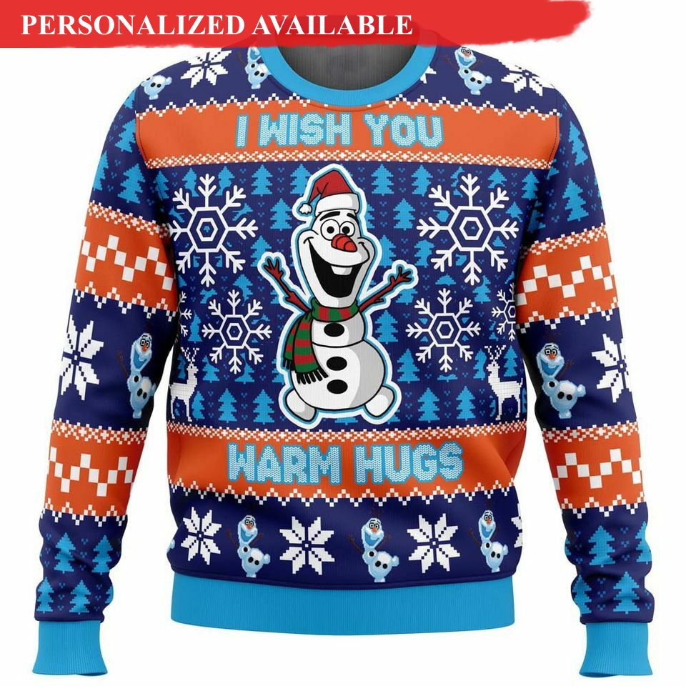 i wish you warm hugs disney ugly christmas 3d sweater 5544