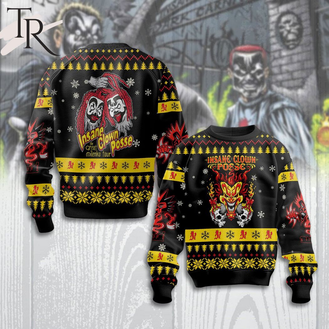 insane clown posse the great milenko 20th anniversary tour ugly sweater 1 pdpcN