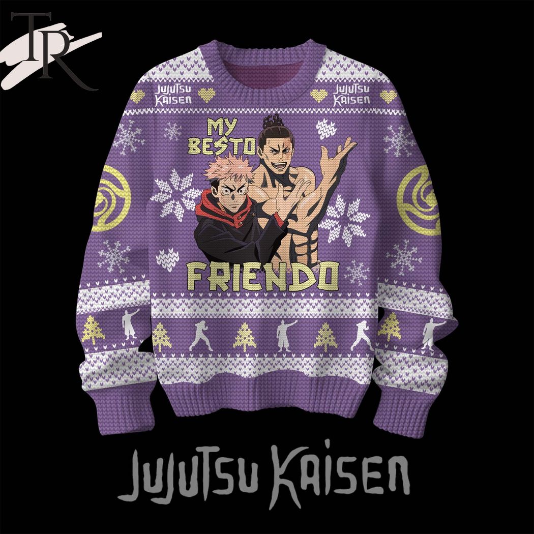 jujutsu kaisen my besto friendo ugly sweater 1 tEMHU