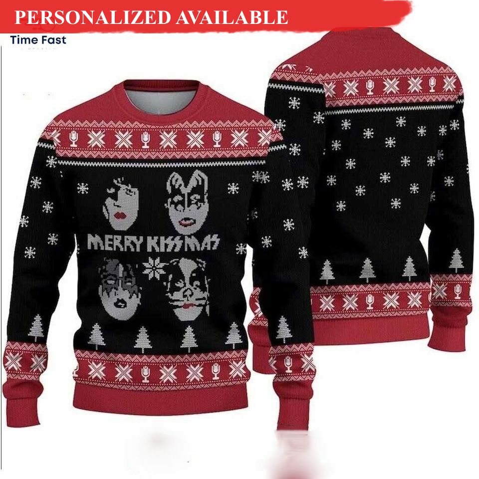 kiss band ugly christmas sweater rock and roll ugly sweater 5790