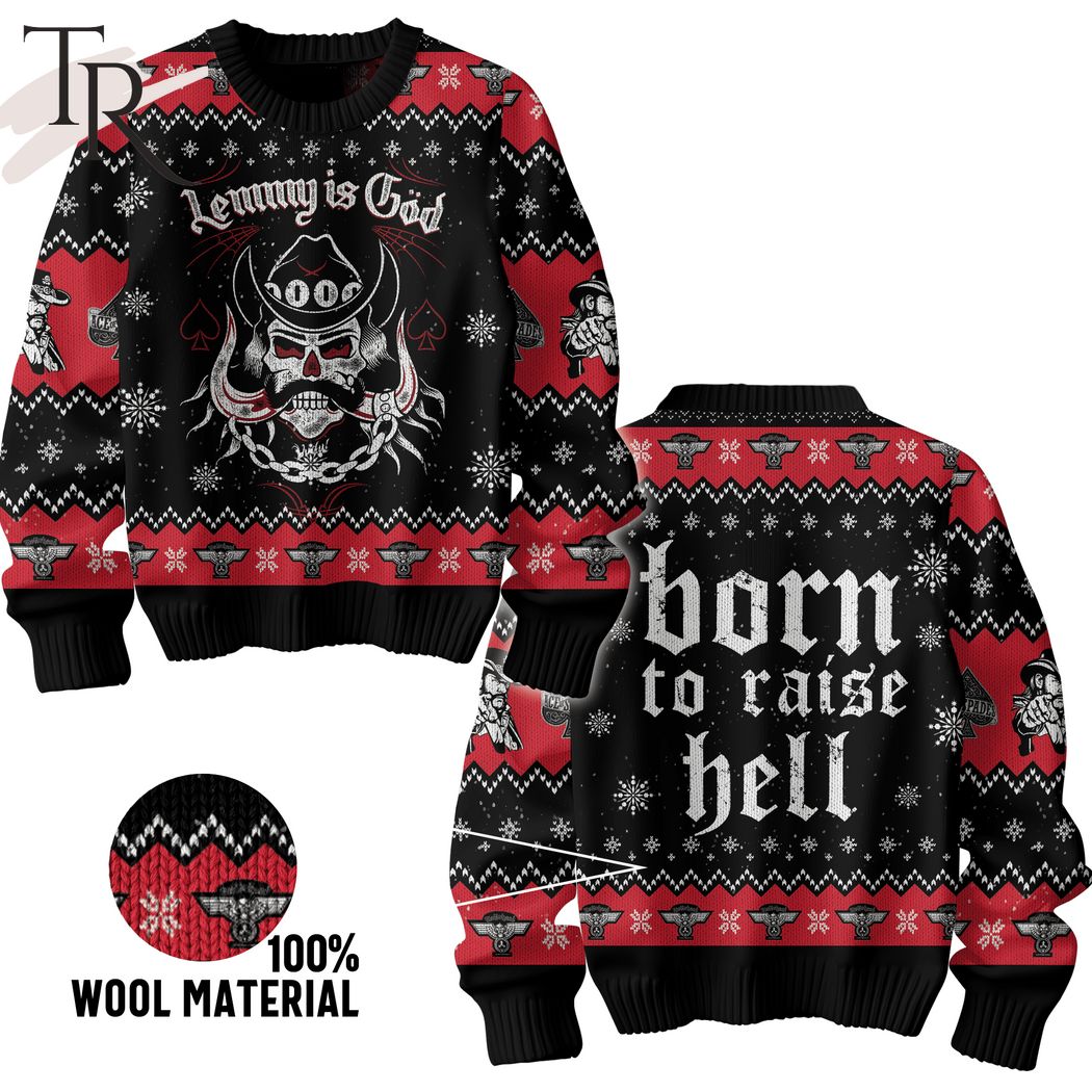 lemmy is god born to raise hell ugly sweater 1 f2mpp