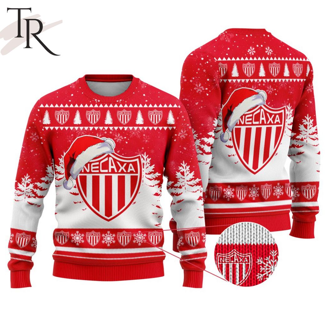 liga mx club necaxa special christmas ugly sweater design 1 6RODS