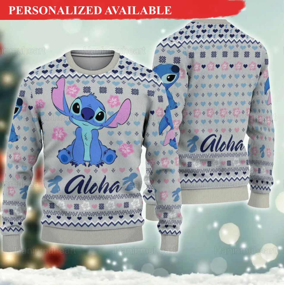 lilo and stitch disney ugly christmas sweater christmas 3d sweater 2361