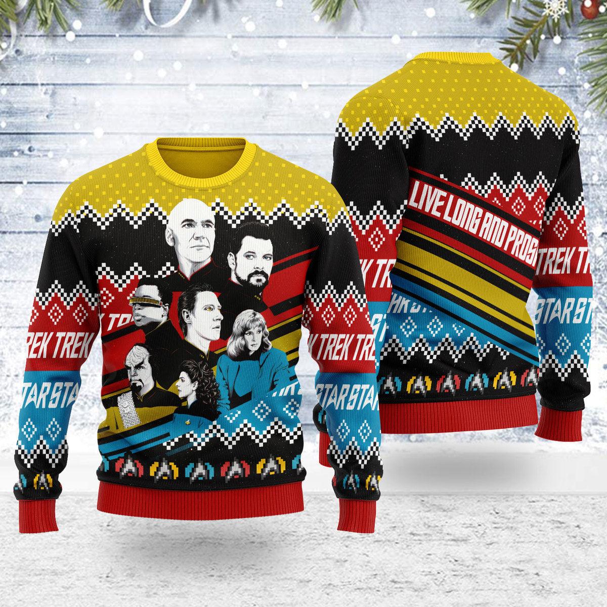 live long and prosper christmas sweater gearhomie com 1