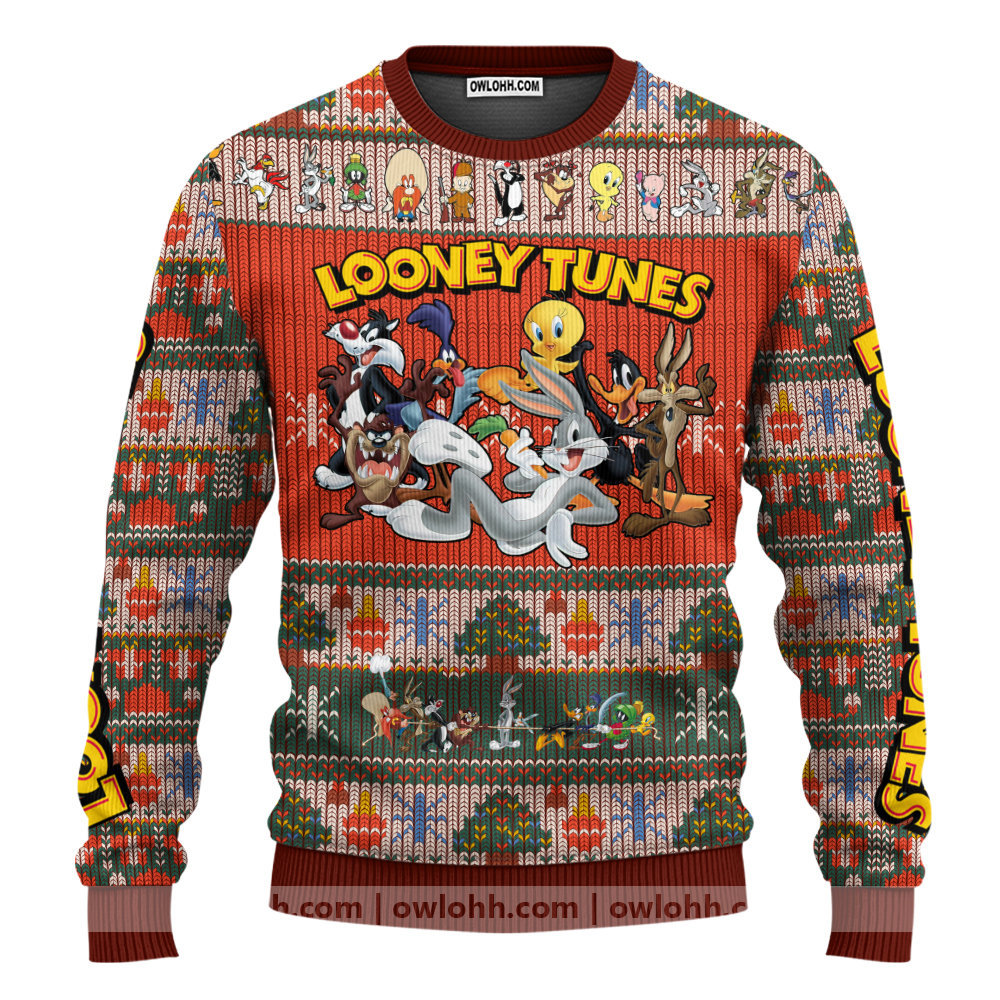 looney tunes sweater ugly christmas sweaters owl ohh vam7a