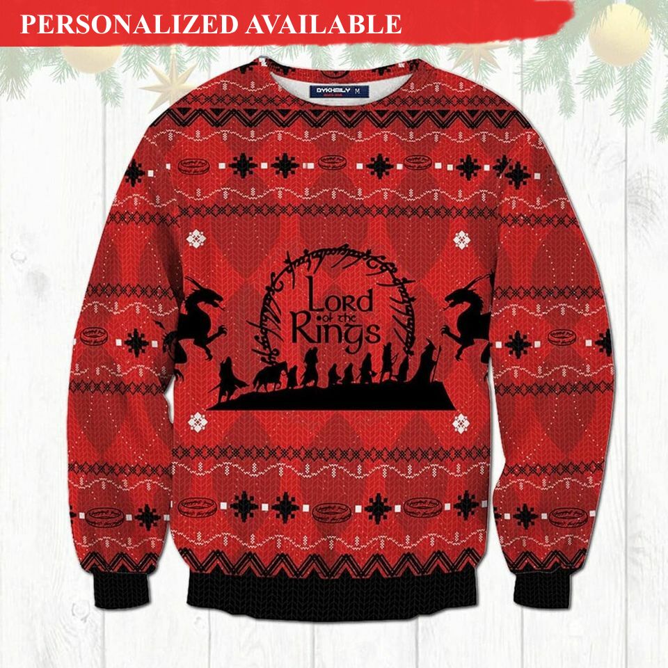 lord of the rings ugly christmas sweater 3937