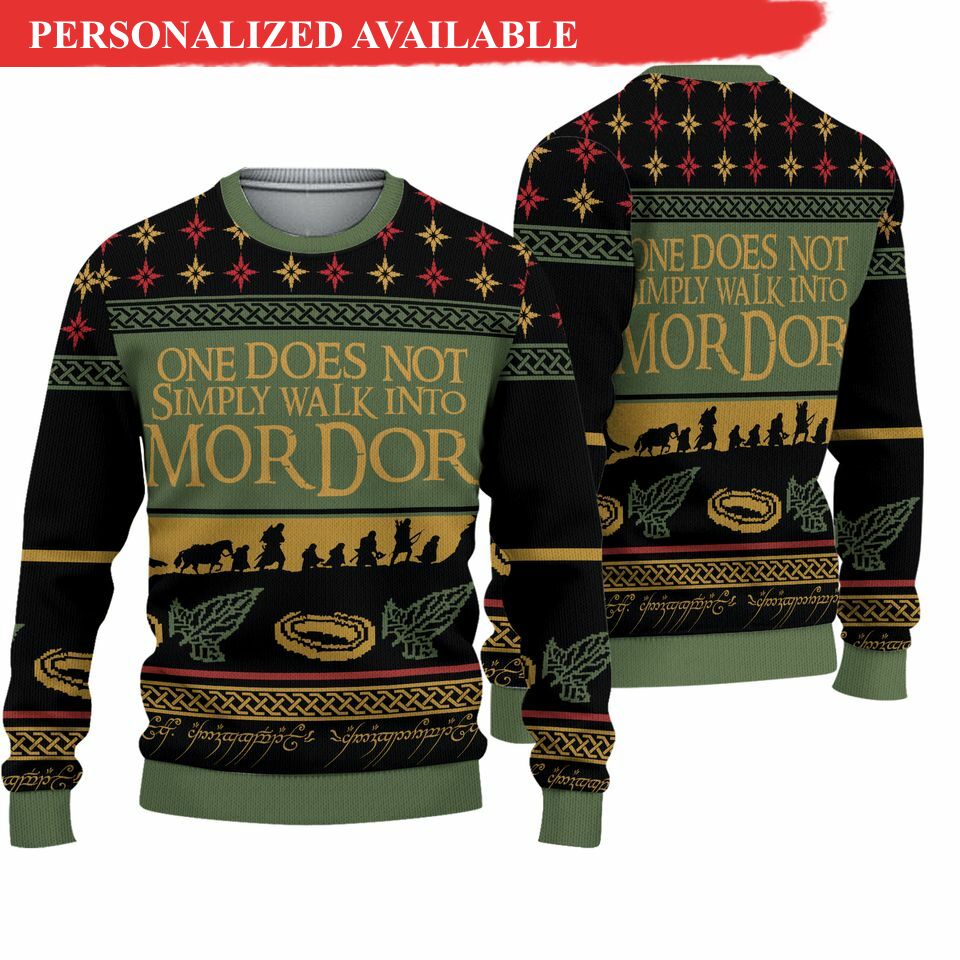 lort one mordor ugly christmas sweater 2561