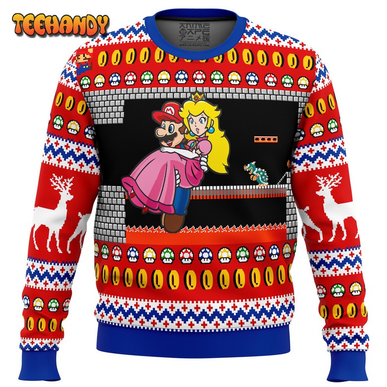 mario bowsers castle ugly christmas sweater asa7c