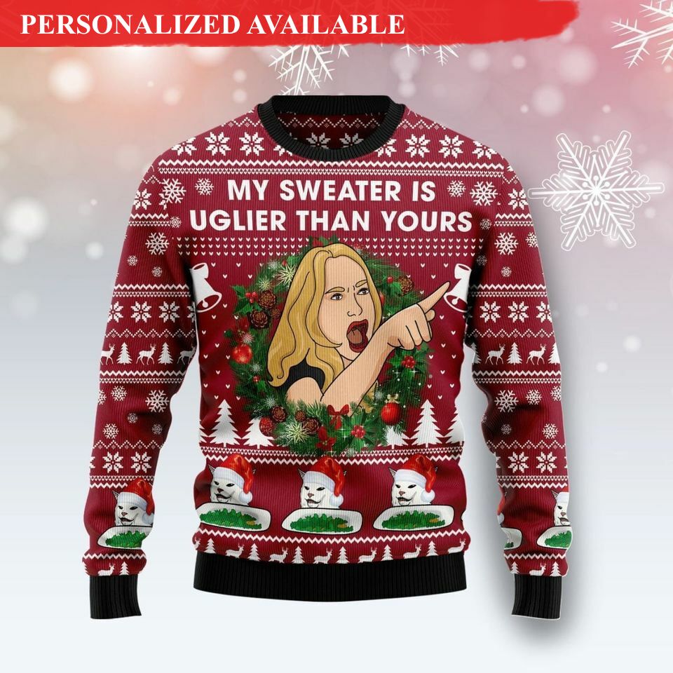 meme ugly christmas sweatshirt cat funny meme ugly christmas sweater merry christmas gift 1606