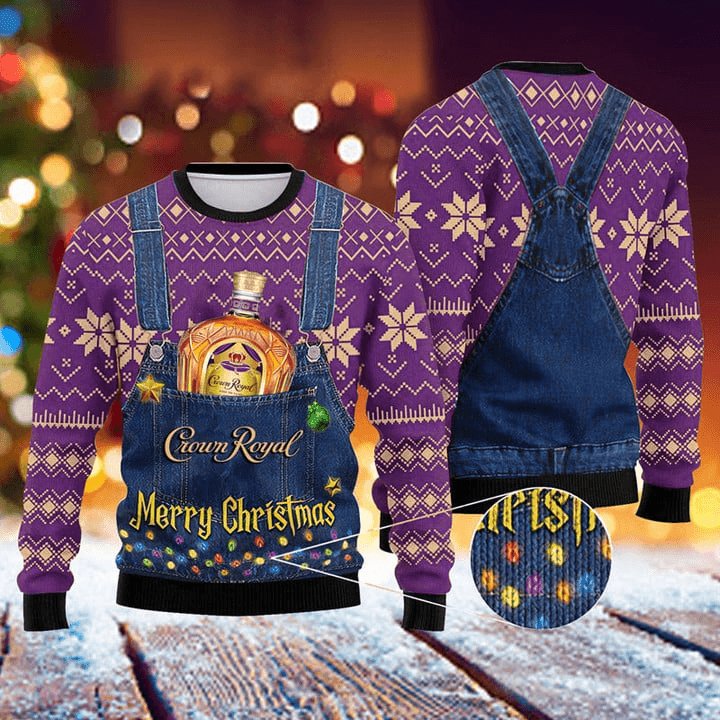 merry christmas crown royal ugly sweater flexiquor com 470040