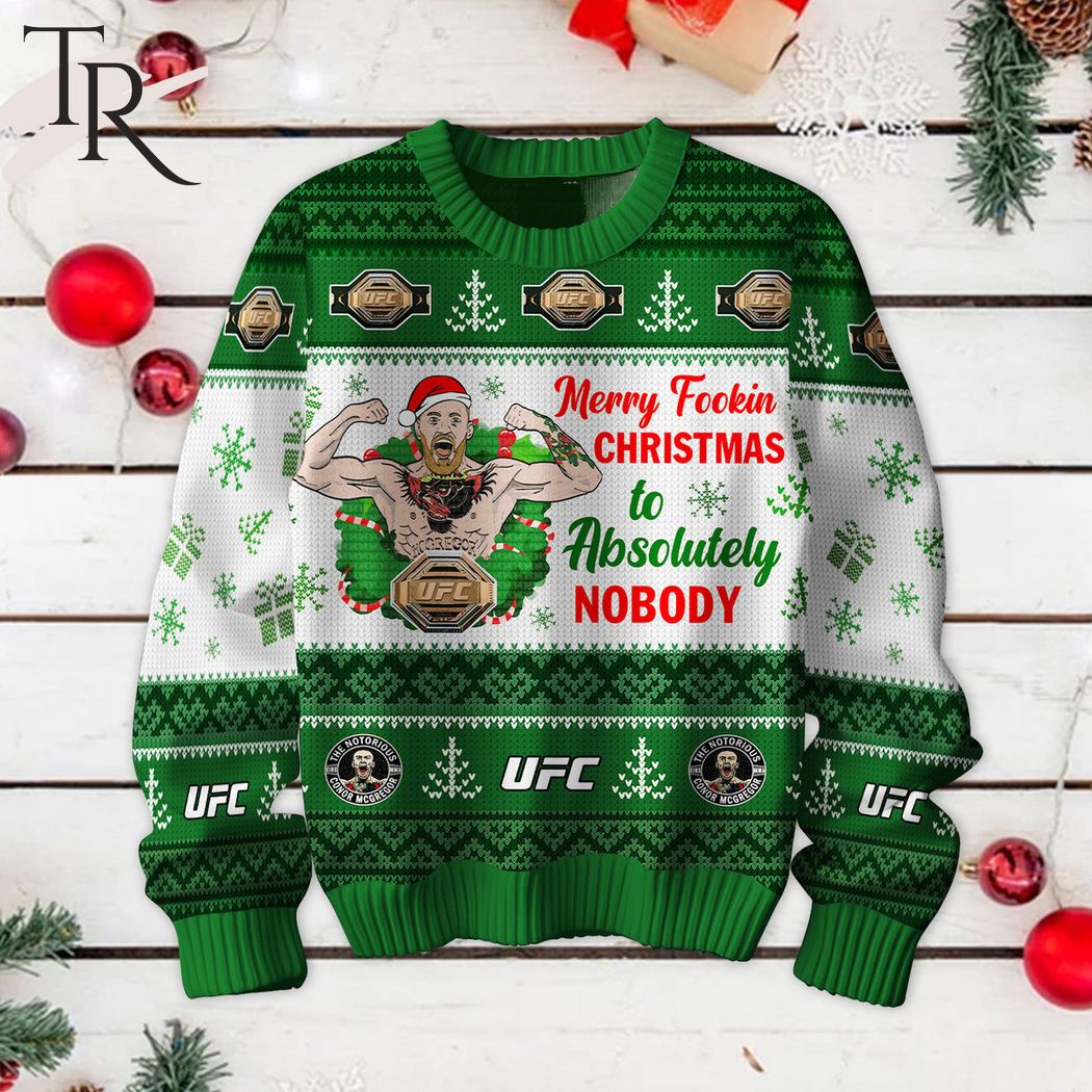 merry fookin christmas to absolutely nobody the notorious conor mcgrecor ufc ugly sweater 1 kkIbt