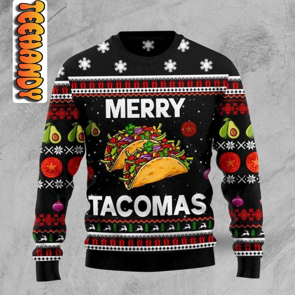 merry tacomas ugly christmas sweater42809