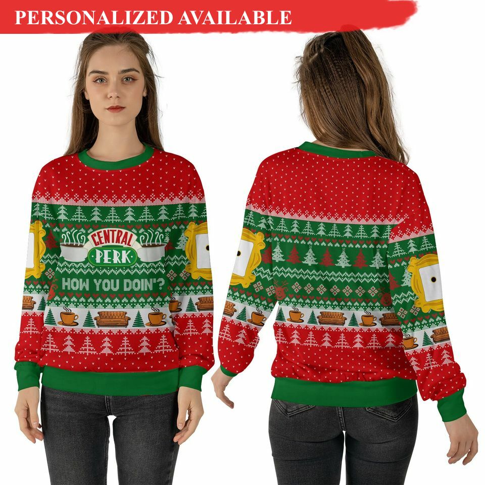 merry christmas central perk sweater christmas light movies sweater 6864