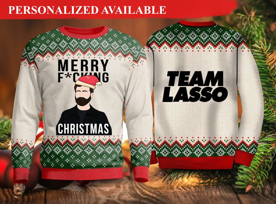 merry christmas team lasso ugly 3d sweater christmas gift 3946