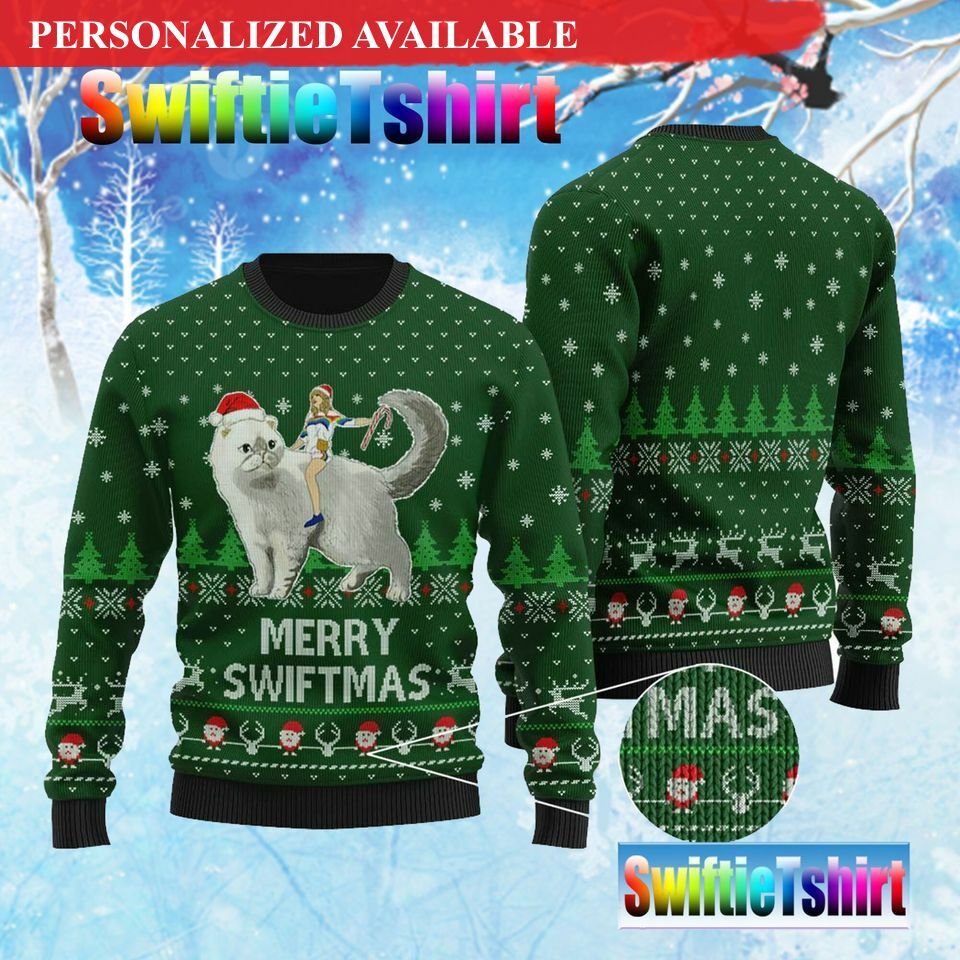 merry taylor ugly christmas sweater wishing you have a merry swiftmas sweatshirt 5518