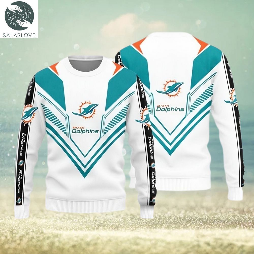 miami dolphins basic knitted ugly christmas sweater 1 stlbry