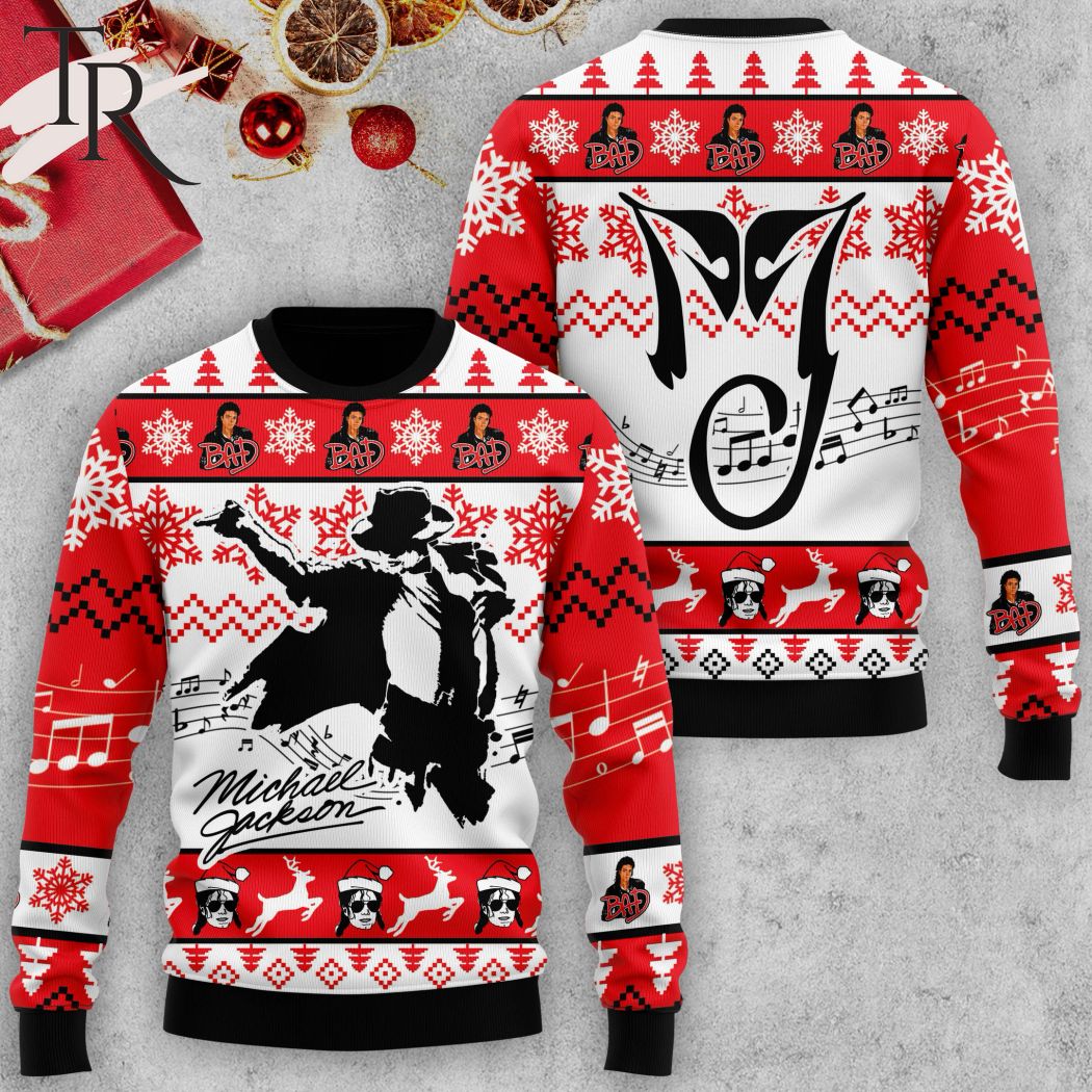 michael jackson bad ugly christmas sweater 1 OlSd2