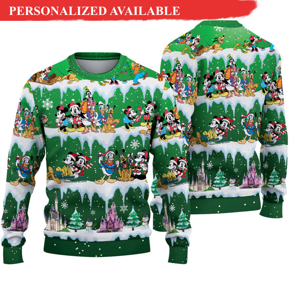 mickey and friends xmas vibes merry christmas 3d sweater 4747