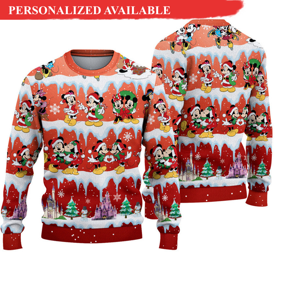 mickey and minnie disney ugly christmas sweater christmas 3d sweater 2610